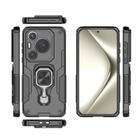 For Huawei Pura 70 Pro Metal Kickstand TPU Hybrid PC Phone Case(Black) - 3