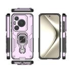 For Huawei Pura 70 Pro Metal Kickstand TPU Hybrid PC Phone Case(Purple) - 3