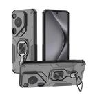 For Huawei Pura 70 Ultra Metal Kickstand TPU Hybrid PC Phone Case(Black) - 1