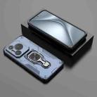 For Huawei Pura 70 Metal Kickstand TPU Hybrid PC Phone Case(Blue) - 2