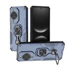 For Huawei nova 14 Metal Kickstand TPU Hybrid PC Phone Case(Blue) - 1