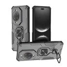 For Huawei nova 14 Ultra Metal Kickstand TPU Hybrid PC Phone Case(Black) - 1