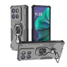 For Motorola Edge 60 Stylus Metal Kickstand TPU Hybrid PC Phone Case(Black) - 1