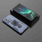 For Motorola Edge 40 Neo Metal Kickstand TPU Hybrid PC Phone Case(Blue) - 2