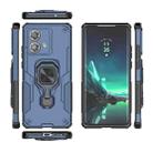 For Motorola Edge 40 Neo Metal Kickstand TPU Hybrid PC Phone Case(Blue) - 3