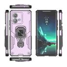 For Motorola Edge 40 Neo Metal Kickstand TPU Hybrid PC Phone Case(Purple) - 3