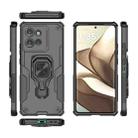 For Motorola Edge 50 Metal Kickstand TPU Hybrid PC Phone Case(Black) - 3