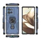 For Motorola Edge 50 Metal Kickstand TPU Hybrid PC Phone Case(Blue) - 3