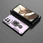 For Motorola Edge 50 Metal Kickstand TPU Hybrid PC Phone Case(Purple) - 2