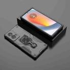 For Motorola Edge 50 Fusion Metal Kickstand TPU Hybrid PC Phone Case(Black) - 2