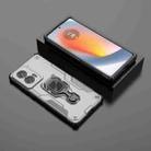 For Motorola Edge 50 Fusion Metal Kickstand TPU Hybrid PC Phone Case(Grey) - 2