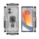For Motorola Edge 50 Fusion Metal Kickstand TPU Hybrid PC Phone Case(Grey) - 3