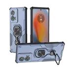 For Motorola Edge 50 Fusion Metal Kickstand TPU Hybrid PC Phone Case(Blue) - 1