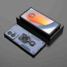 For Motorola Edge 50 Fusion Metal Kickstand TPU Hybrid PC Phone Case(Blue) - 2