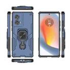 For Motorola Edge 50 Fusion Metal Kickstand TPU Hybrid PC Phone Case(Blue) - 3