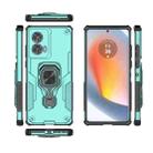 For Motorola Edge 50 Fusion Metal Kickstand TPU Hybrid PC Phone Case(Green) - 3