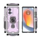 For Motorola Edge 50 Fusion Metal Kickstand TPU Hybrid PC Phone Case(Purple) - 3