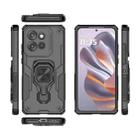 For Motorola Edge 50 Neo Metal Kickstand TPU Hybrid PC Phone Case(Black) - 3