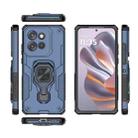 For Motorola Edge 50 Neo Metal Kickstand TPU Hybrid PC Phone Case(Blue) - 3