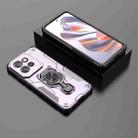For Motorola Edge 50 Neo Metal Kickstand TPU Hybrid PC Phone Case(Purple) - 2