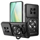 For Huawei Mate 70 Armor Rotating Holder MagSafe Phone Case(Black) - 1
