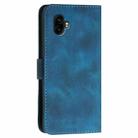For Samsung Galaxy XCover7 Pro Grid Butterfly Embossed Pattern Leather Phone Case with Lanyard(Dark Blue) - 3