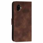 For Samsung Galaxy XCover7 Pro Grid Butterfly Embossed Pattern Leather Phone Case with Lanyard(Coffee) - 3