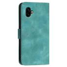 For Samsung Galaxy XCover7 Pro Grid Butterfly Embossed Pattern Leather Phone Case with Lanyard(Light Blue) - 3