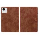 For Honor Pad X9a Embossed Tiger Pattern Leather Tablet Case(Brown) - 2