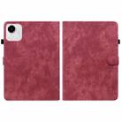 For Honor Pad X9a Embossed Tiger Pattern Leather Tablet Case(Red) - 2