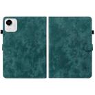 For Honor Pad X9a Embossed Tiger Pattern Leather Tablet Case(Dark Green) - 2