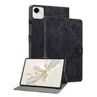 For Honor Pad X9a Embossed Tiger Pattern Leather Tablet Case(Black) - 1