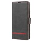 For Samsung Galaxy Note 20 Business Style Line Splicing Horizontal Flip TPU + PU Leather Case with Card Slots & Holder & Wallet(Black) - 2