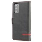 For Samsung Galaxy Note 20 Business Style Line Splicing Horizontal Flip TPU + PU Leather Case with Card Slots & Holder & Wallet(Black) - 3