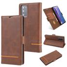 For Samsung Galaxy Note 20 Business Style Line Splicing Horizontal Flip TPU + PU Leather Case with Card Slots & Holder & Wallet(Dark Brown) - 1