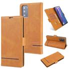 For Samsung Galaxy Note 20 Business Style Line Splicing Horizontal Flip TPU + PU Leather Case with Card Slots & Holder & Wallet(Brown) - 1