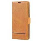 For Samsung Galaxy Note 20 Business Style Line Splicing Horizontal Flip TPU + PU Leather Case with Card Slots & Holder & Wallet(Brown) - 2