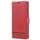 For Samsung Galaxy Note 20 Ultra Business Style Line Splicing Horizontal Flip TPU + PU Leather Case with Card Slots & Holder & Wallet(Red) - 2