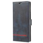 For Samsung Galaxy Note 20 Ultra Business Style Line Splicing Horizontal Flip TPU + PU Leather Case with Card Slots & Holder & Wallet(Blue) - 2