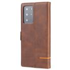 For Samsung Galaxy Note 20 Ultra Business Style Line Splicing Horizontal Flip TPU + PU Leather Case with Card Slots & Holder & Wallet(Dark Brown) - 3