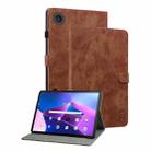 For Lenovo ZhaoYang K10C 10.1 inch Embossed Tiger Pattern Leather Tablet Case(Brown) - 1