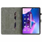 For Lenovo ZhaoYang K10C 10.1 inch Embossed Tiger Pattern Leather Tablet Case(Brown) - 3