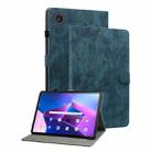 For Lenovo ZhaoYang K10C 10.1 inch Embossed Tiger Pattern Leather Tablet Case(Dark Blue) - 1