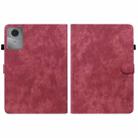 For Lenovo Idea Tab 11 / Xiaoxin Pad 2025 Embossed Tiger Pattern Leather Tablet Case(Red) - 3