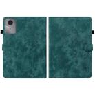 For Lenovo Idea Tab 11 / Xiaoxin Pad 2025 Embossed Tiger Pattern Leather Tablet Case(Dark Green) - 3