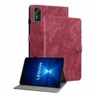 For Lenovo Legion Y700 Gen 4 Embossed Tiger Pattern Leather Tablet Case(Red) - 1