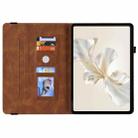 For Honor Pad X9a Butterfly Flower Embossed Leather Tablet Case(Brown) - 3