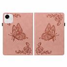 For Honor Pad X9a Butterfly Flower Embossed Leather Tablet Case(Rose Gold) - 2