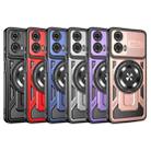 For Motorola Moto G24 / G04 Armor Rotating Holder MagSafe Phone Case(Rose Gold) - 2