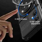 For Motorola Moto G84 5G Armor Rotating Holder MagSafe Phone Case(Blue) - 3